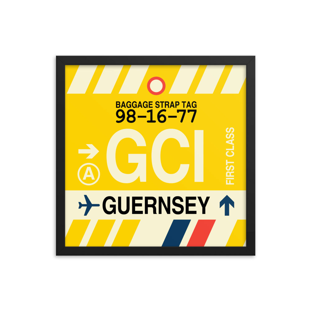 Travel-Themed Framed Print • GCI Guernsey Souvenir • YHM Designs - Image 04