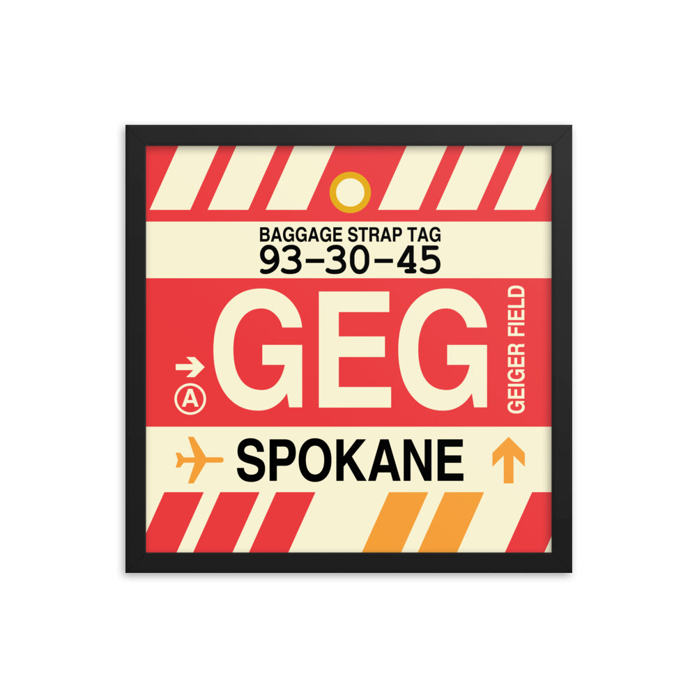 Travel-Themed Framed Print • GEG Spokane Souvenir • YHM Designs - Image 04