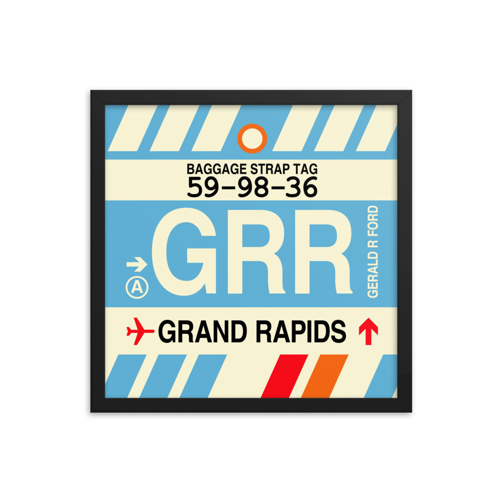 Travel-Themed Framed Print • GRR Grand Rapids • YHM Designs - Image 04
