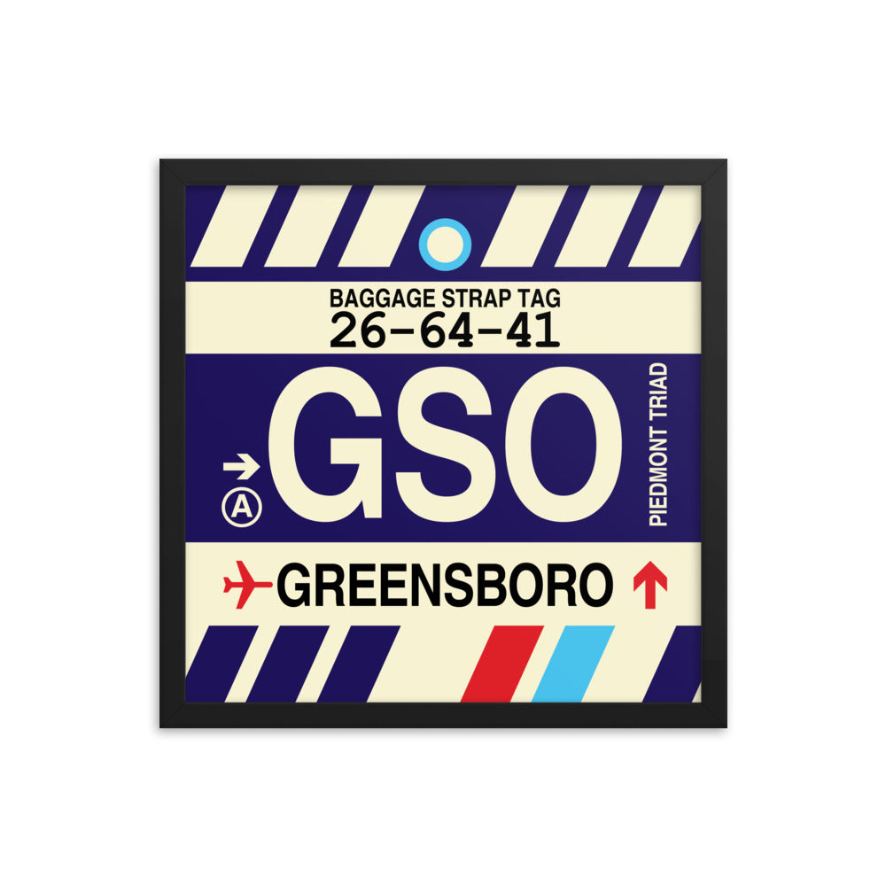 Travel-Themed Framed Print • GSO Greensboro • YHM Designs - Image 04