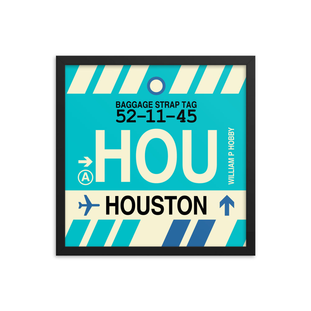 Travel-Themed Framed Print • HOU Houston Souvenir • YHM Designs - Image 04