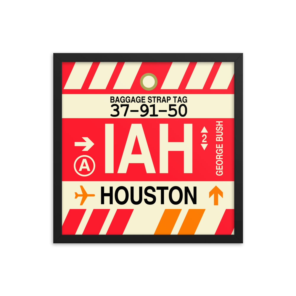 Travel-Themed Framed Print • IAH Houston • YHM Designs - Image 04