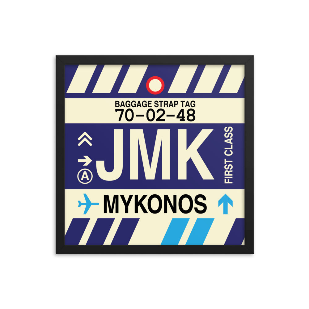 Travel-Themed Framed Print • JMK Mykonos Souvenir • YHM Designs - Image 04
