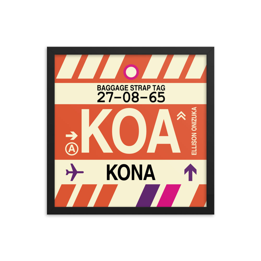 Travel-Themed Framed Print • KOA Kona Souvenir • YHM Designs - Image 04