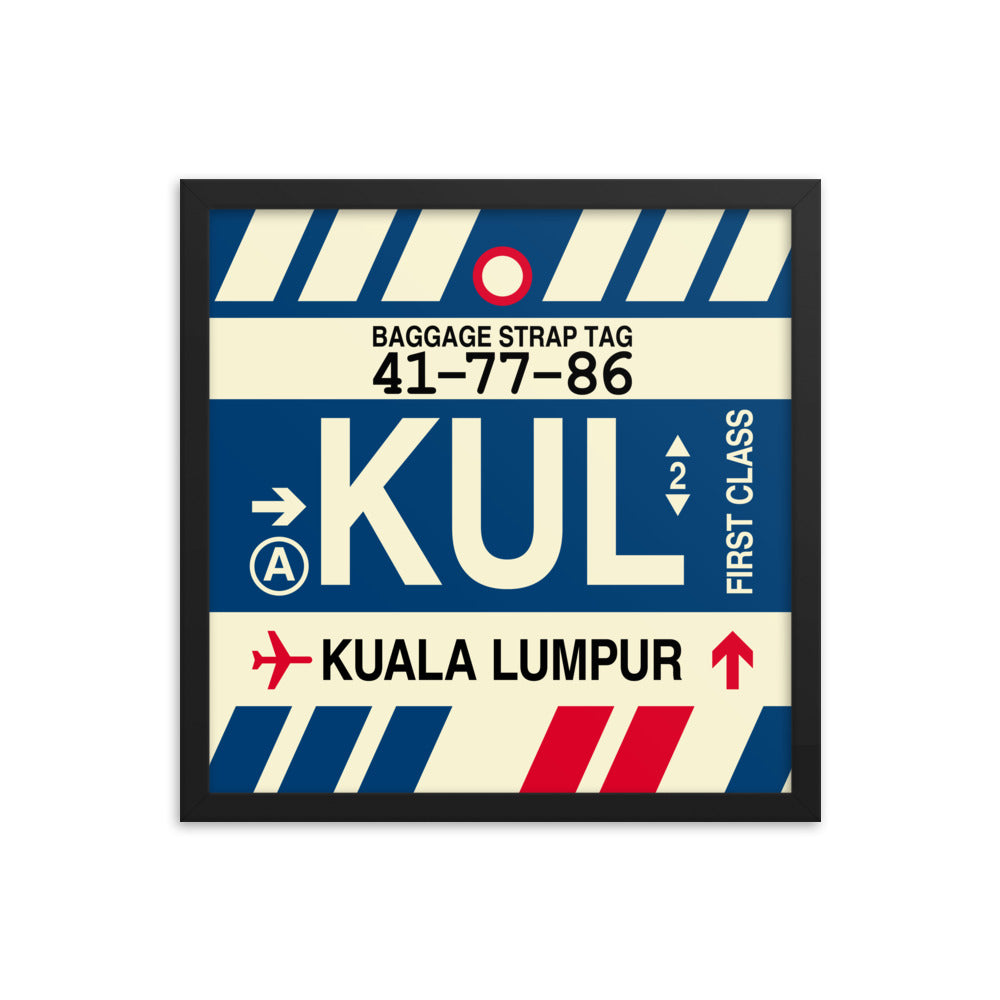 Travel-Themed Framed Print • KUL Kuala Lumpur Souvenir • YHM Designs - Image 04