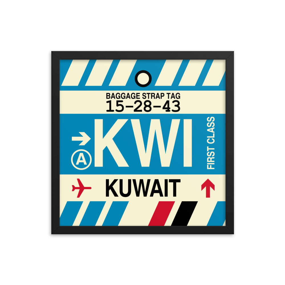 Travel-Themed Framed Print • KWI Kuwait City Souvenir • YHM Designs - Image 04