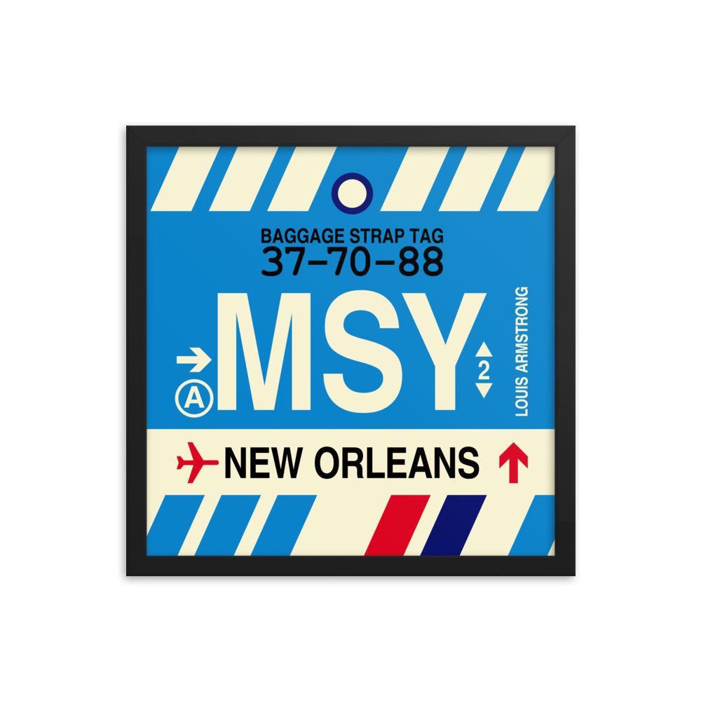 Travel-Themed Framed Print • MSY New Orleans • YHM Designs - Image 04