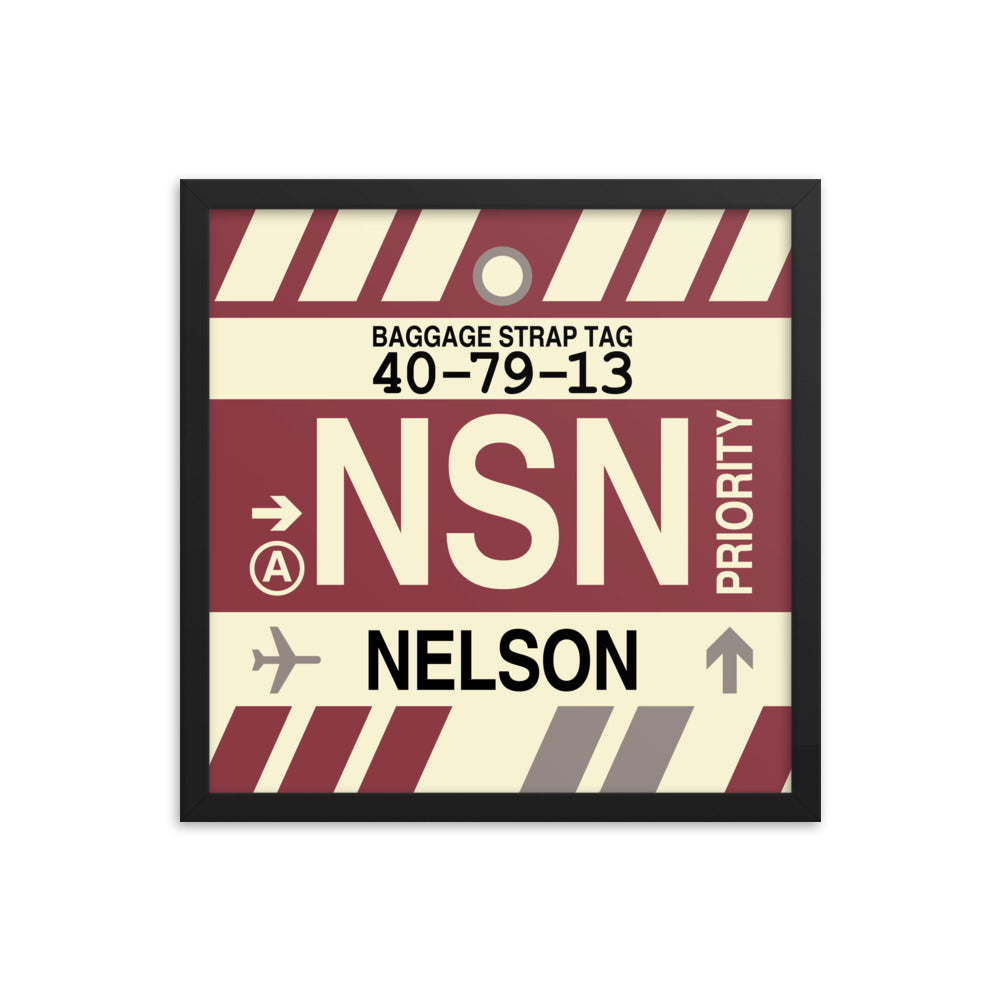 Travel-Themed Framed Print • NSN Nelson Souvenir • YHM Designs - Image 04