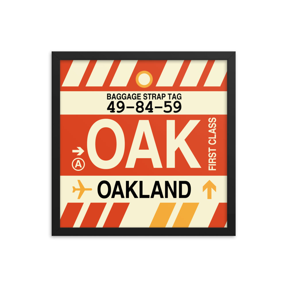 Travel-Themed Framed Print • OAK Oakland • YHM Designs - Image 04