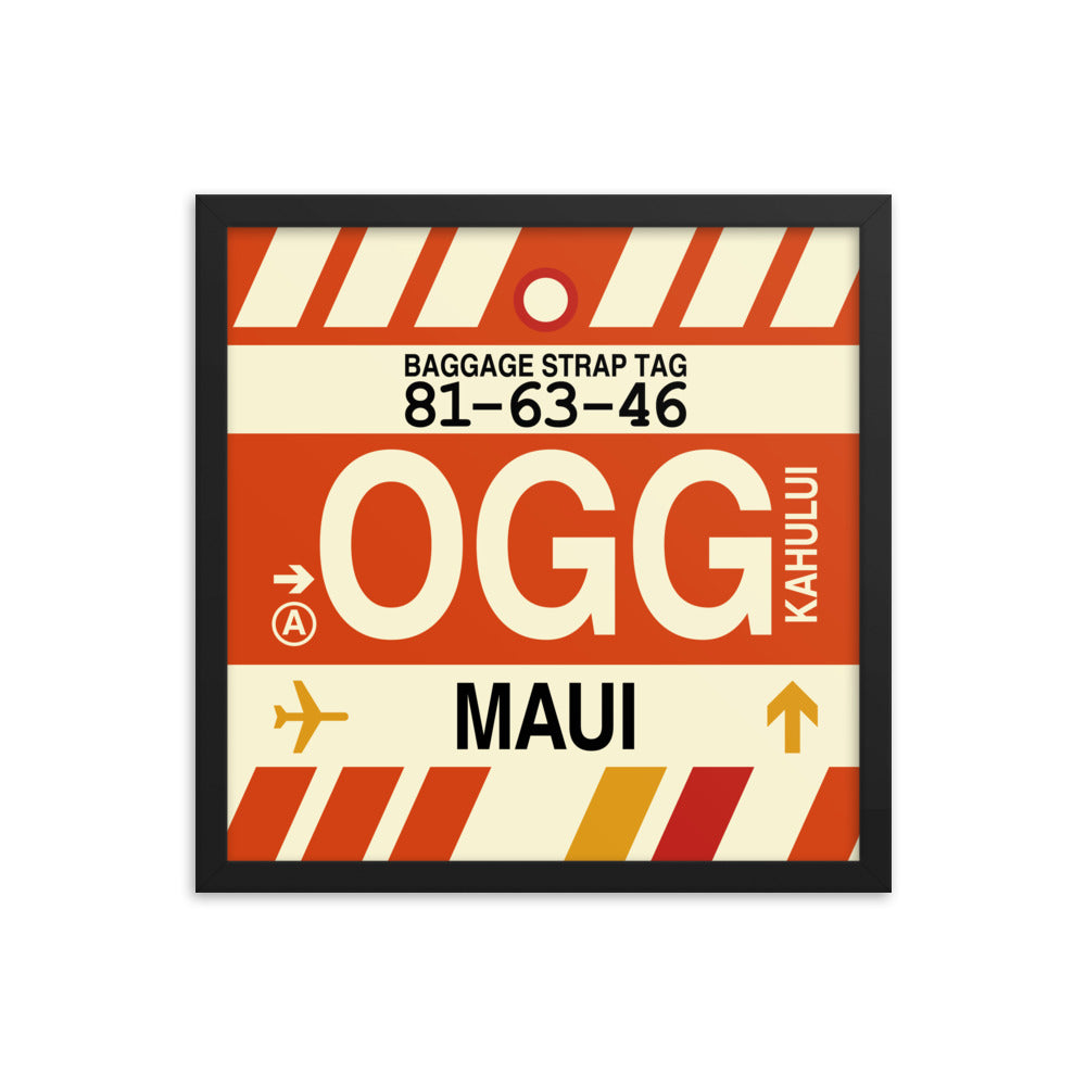 Travel-Themed Framed Print • OGG Maui • YHM Designs - Image 04