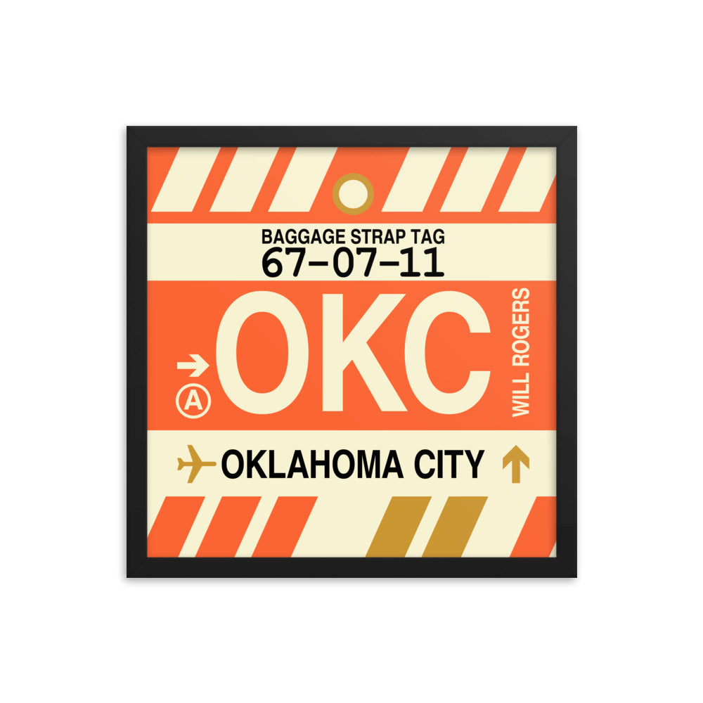 Travel-Themed Framed Print • OKC Oklahoma City • YHM Designs - Image 04