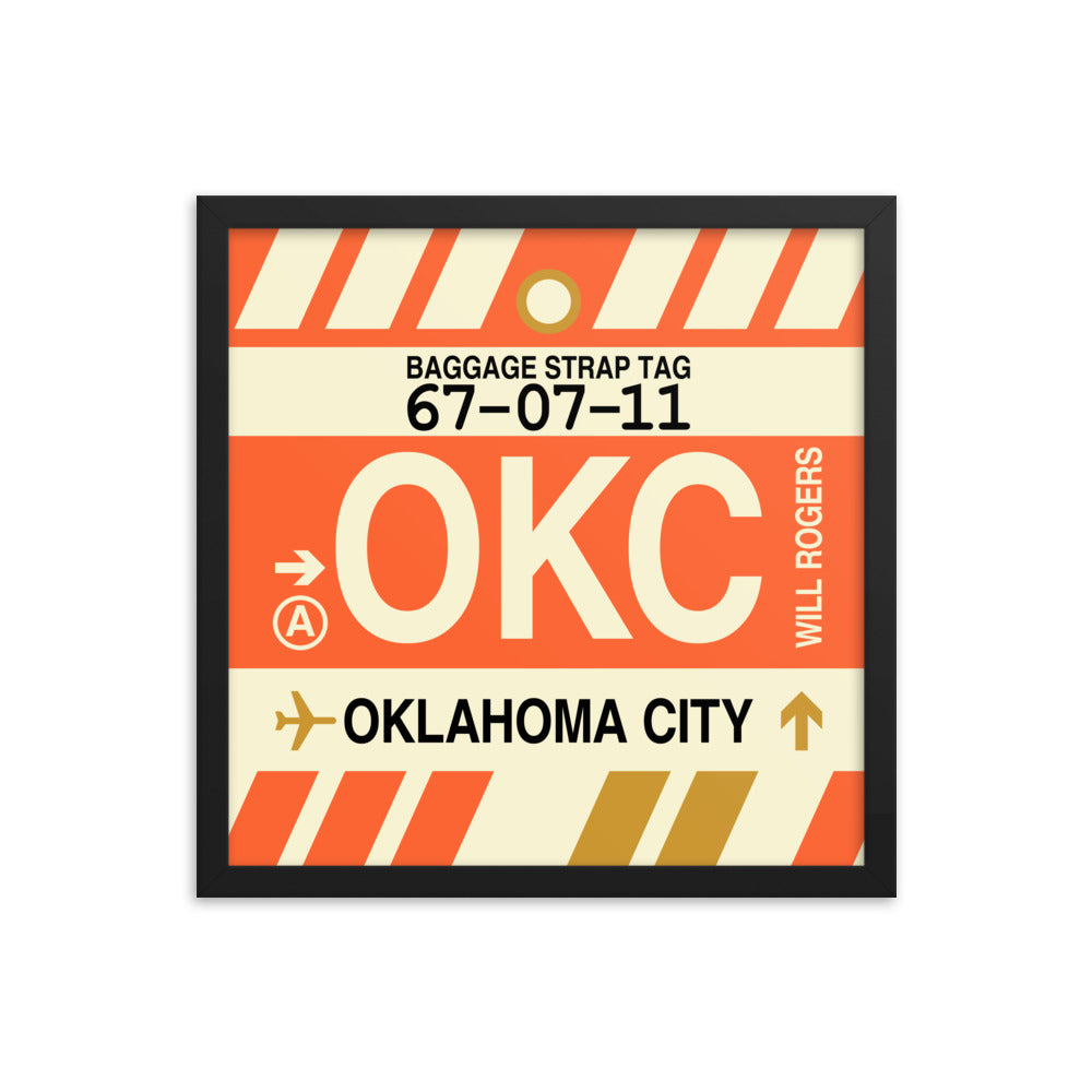 Travel-Themed Framed Print • OKC Oklahoma City Souvenir • YHM Designs - Image 04