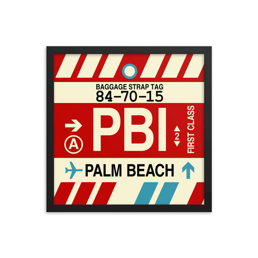 Travel-Themed Framed Print • PBI Palm Beach • YHM Designs - Image 04