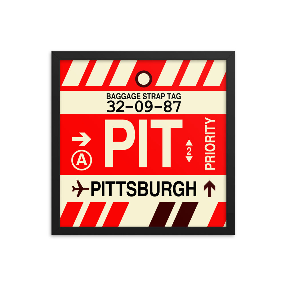 Travel-Themed Framed Print • PIT Pittsburgh • YHM Designs - Image 04