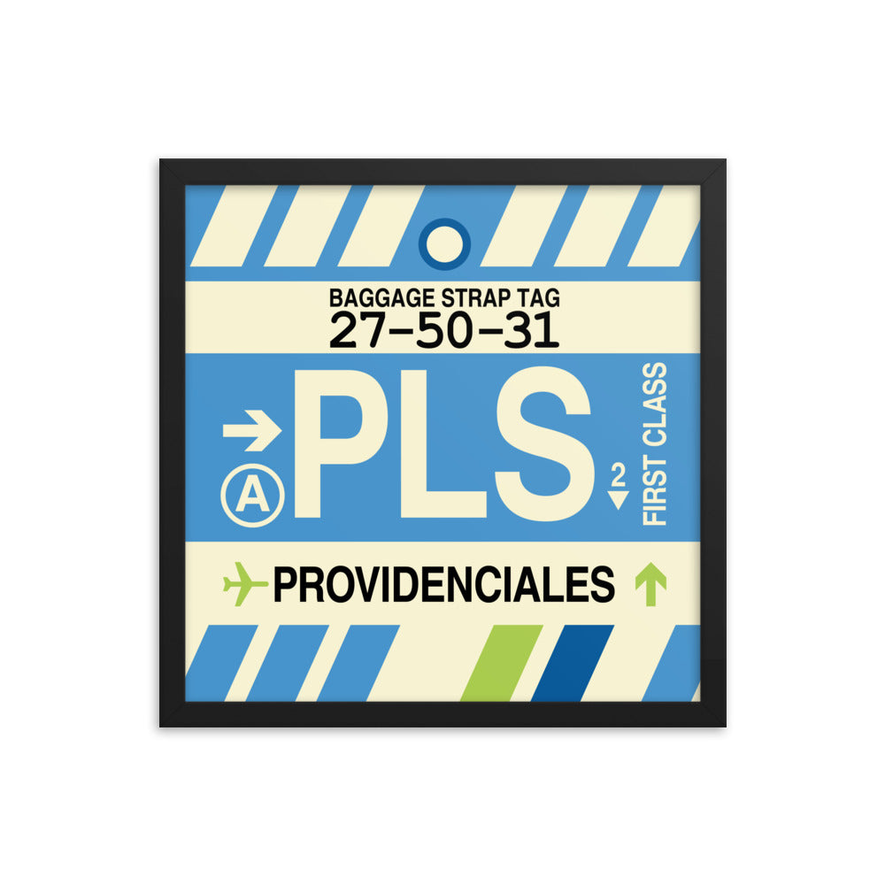 Travel-Themed Framed Print • PLS Providenciales Souvenir • YHM Designs - Image 04