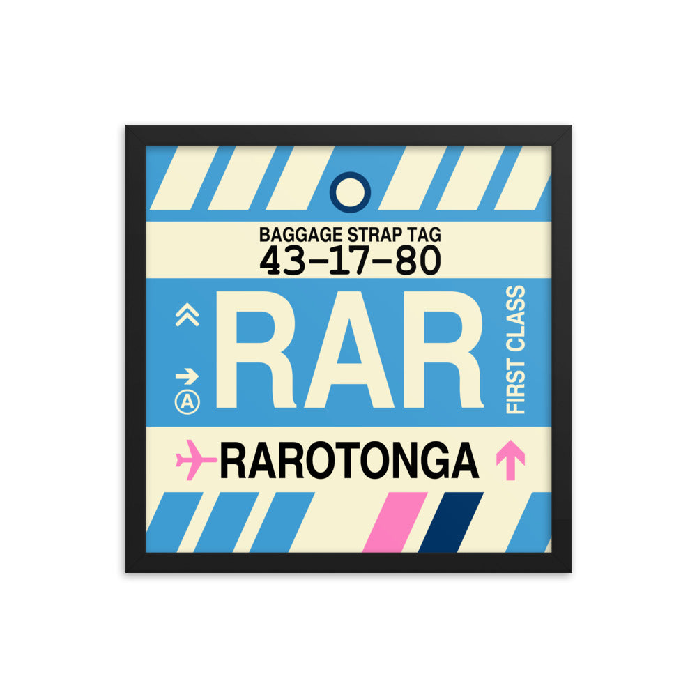 Travel-Themed Framed Print • RAR Rarotonga Souvenir • YHM Designs - Image 04