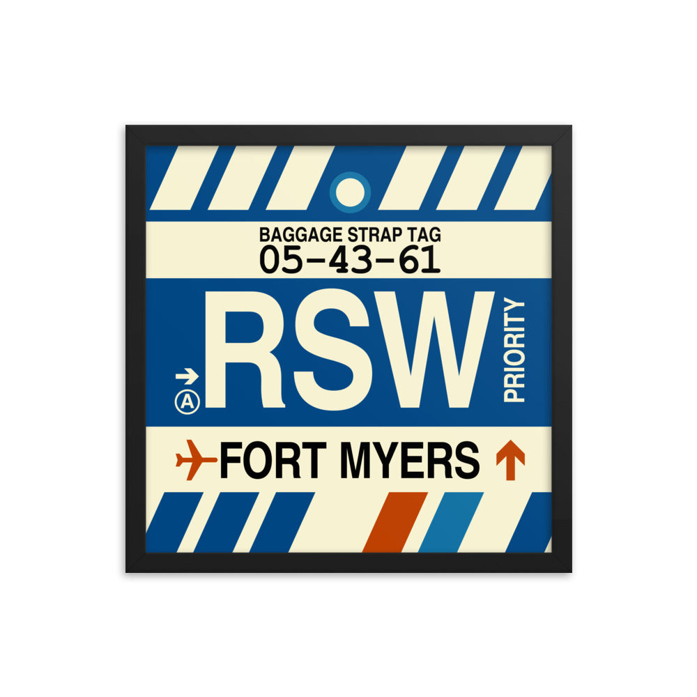 Travel-Themed Framed Print • RSW Fort Myers • YHM Designs - Image 04