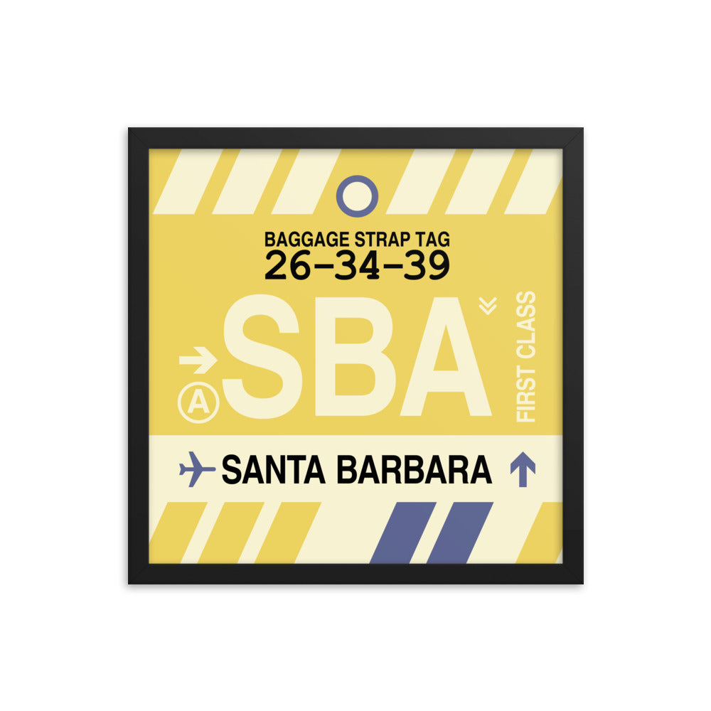 Travel-Themed Framed Print • SBA Santa Barbara Souvenir • YHM Designs - Image 04