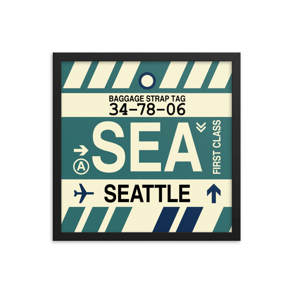 Travel-Themed Framed Print • SEA Seattle • YHM Designs - Image 04