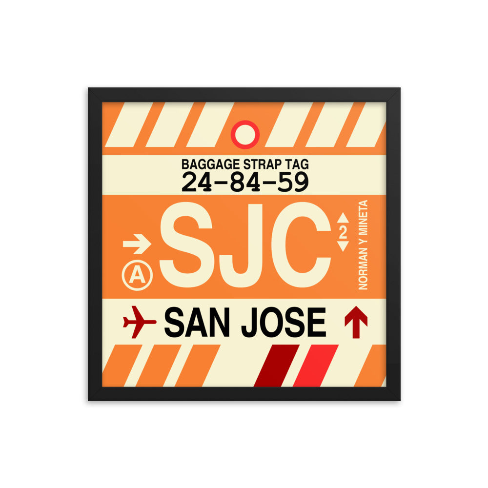 Travel-Themed Framed Print • SJC San Jose • YHM Designs - Image 04