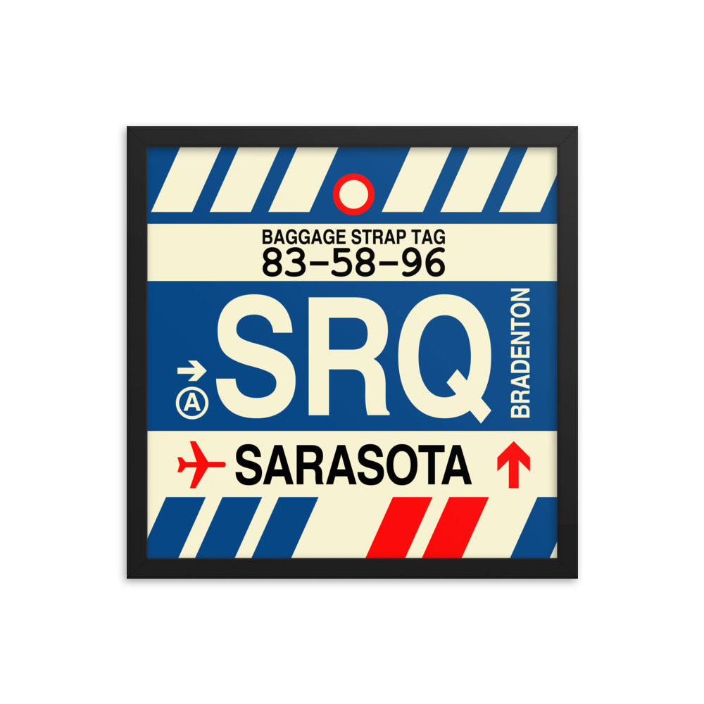 Travel-Themed Framed Print • SRQ Sarasota-Bradenton • YHM Designs - Image 04