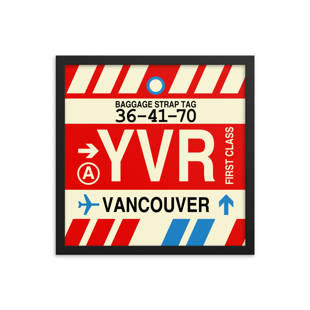 Travel-Themed Framed Print • YVR Vancouver • YHM Designs - Image 04