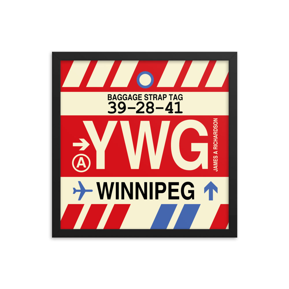 Travel-Themed Framed Print • YWG Winnipeg Souvenir • YHM Designs - Image 04