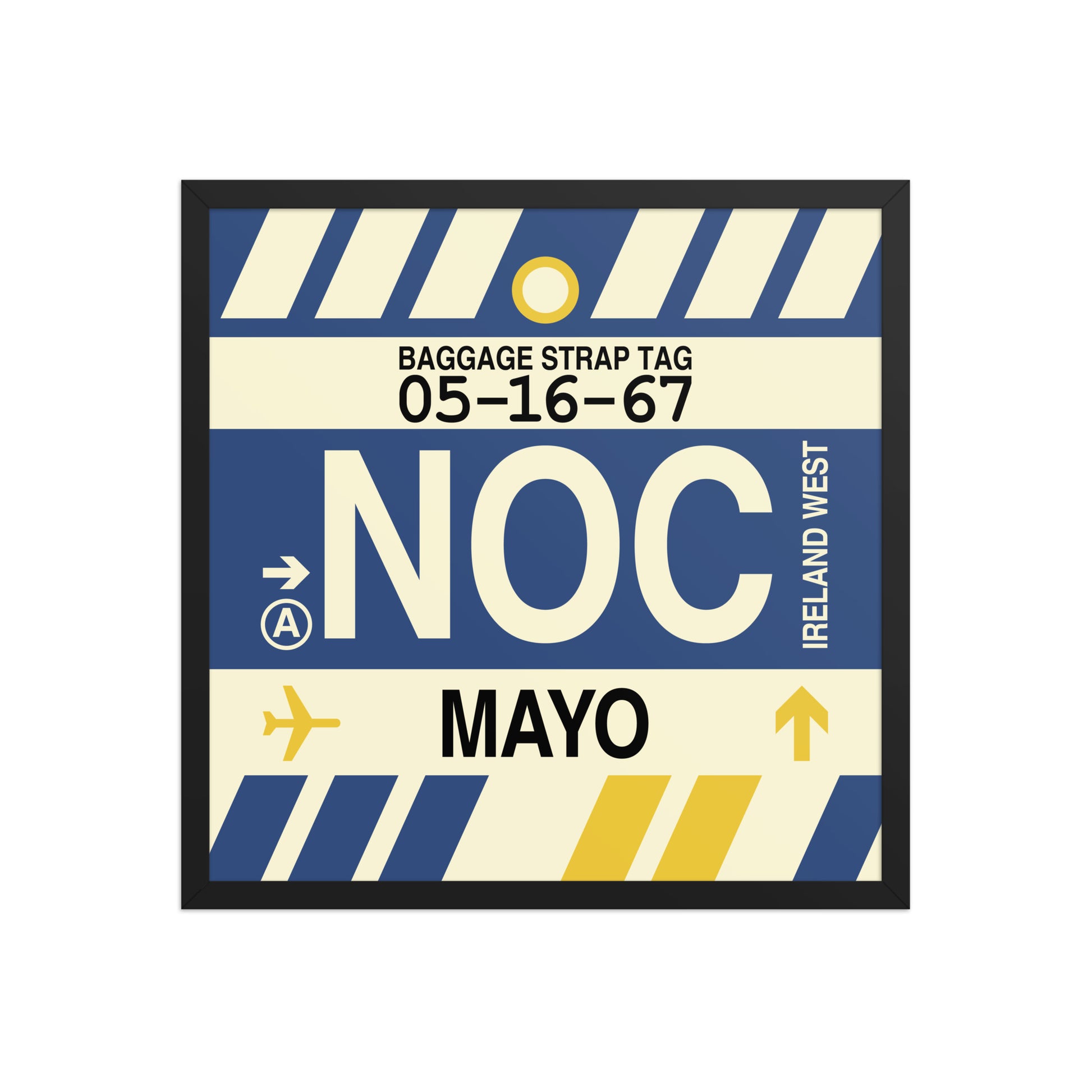 NOC Mayo Framed Print • Jet Age Baggage Tag Design • YHM Designs - Image 13