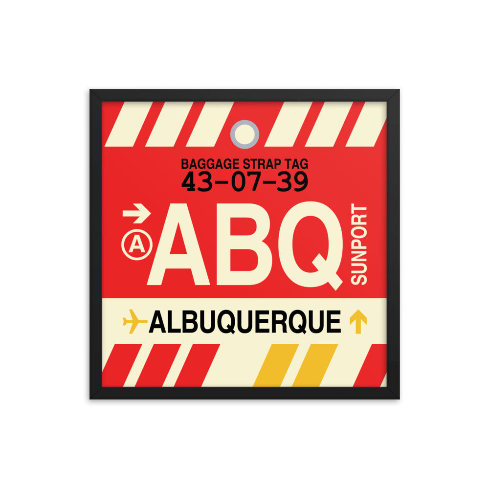Travel-Themed Framed Print • ABQ Albuquerque Souvenir • YHM Designs - Image 05