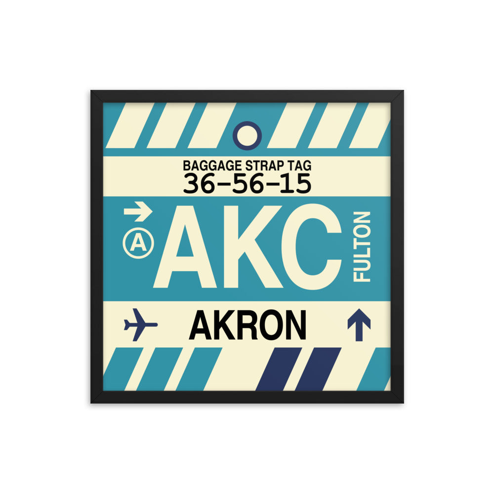 Travel-Themed Framed Print • AKC Akron • YHM Designs - Image 05