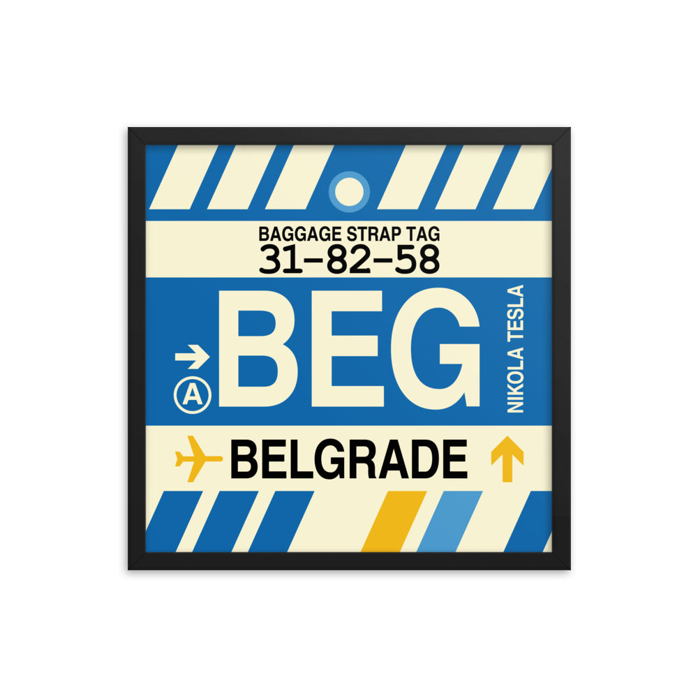 Travel-Themed Framed Print • BEG Belgrade • YHM Designs - Image 05