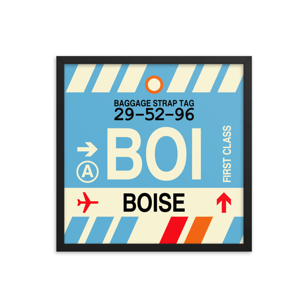 Travel-Themed Framed Print • BOI Boise • YHM Designs - Image 05