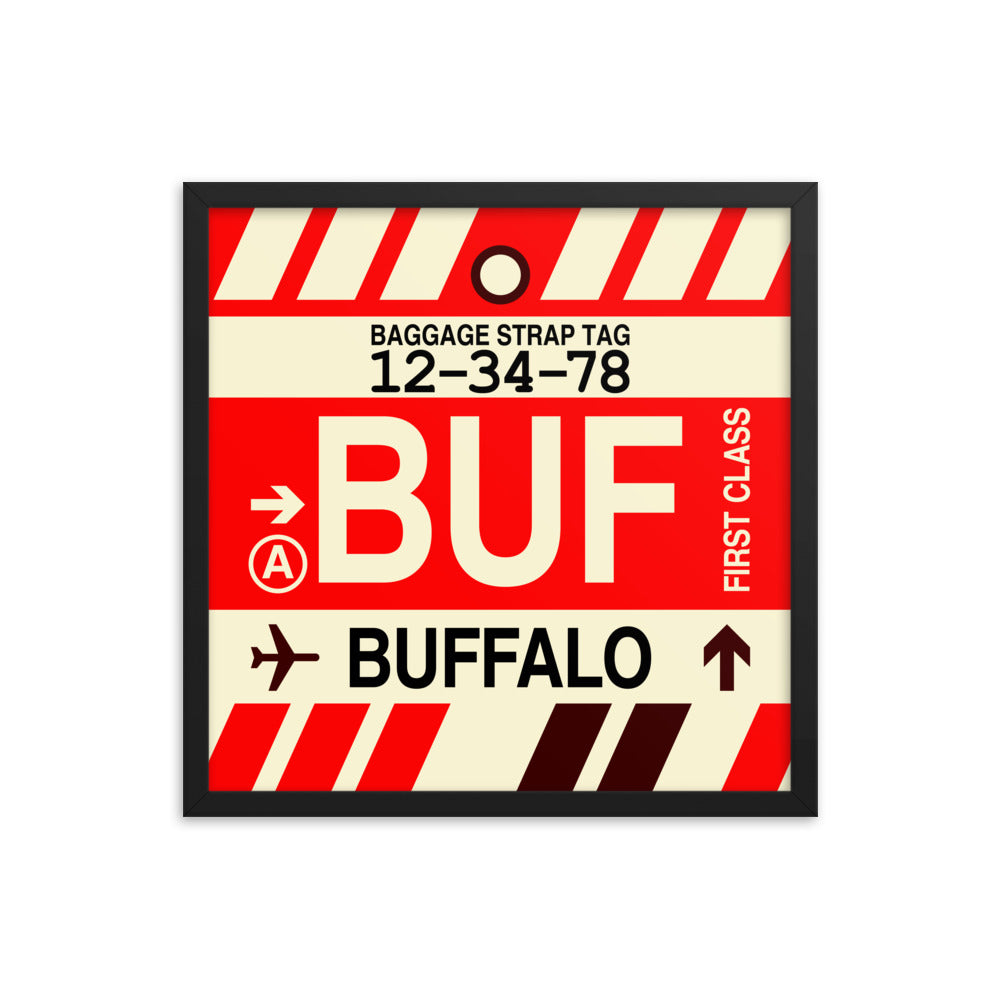 Travel-Themed Framed Print • BUF Buffalo • YHM Designs - Image 05