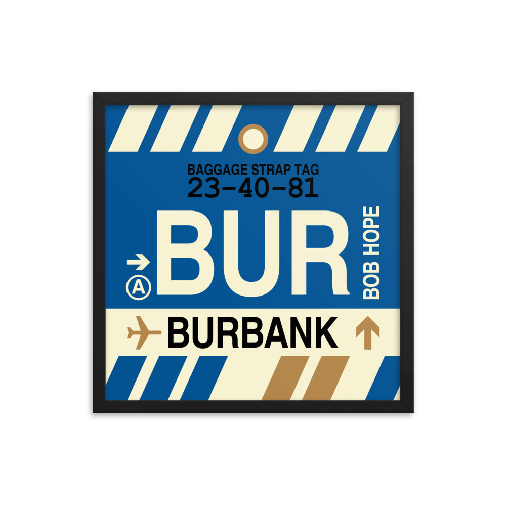 Travel-Themed Framed Print • BUR Burbank • YHM Designs - Image 05