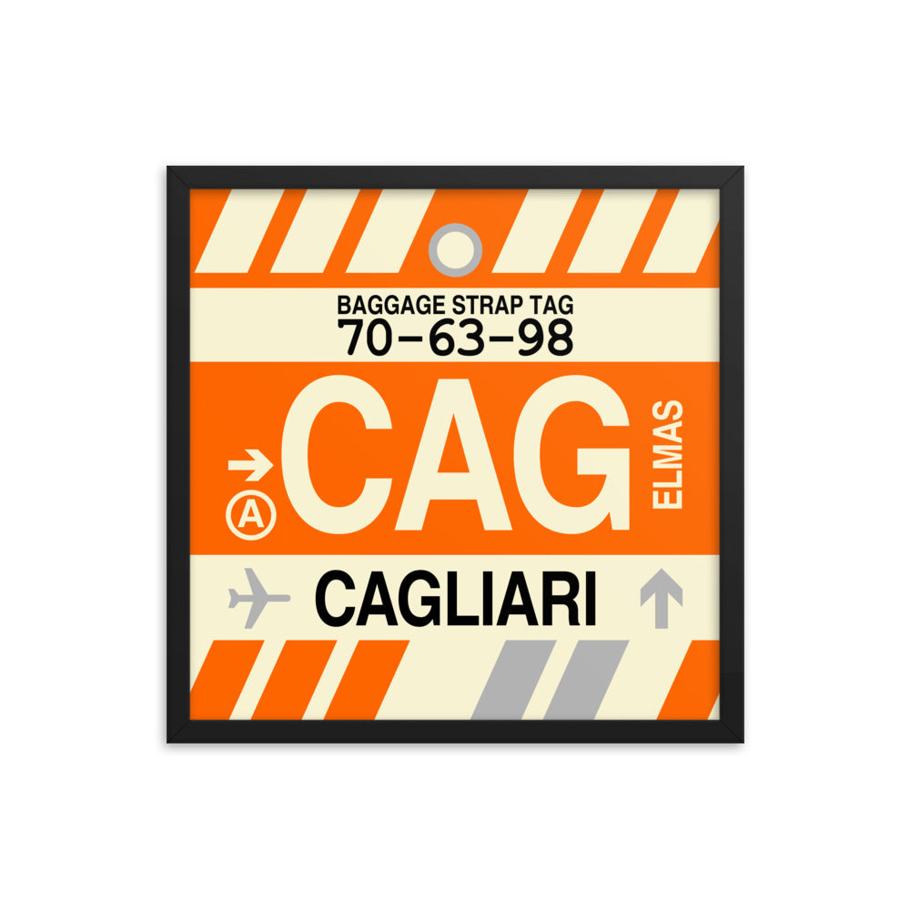 Travel-Themed Framed Print • CAG Cagliari • YHM Designs - Image 05