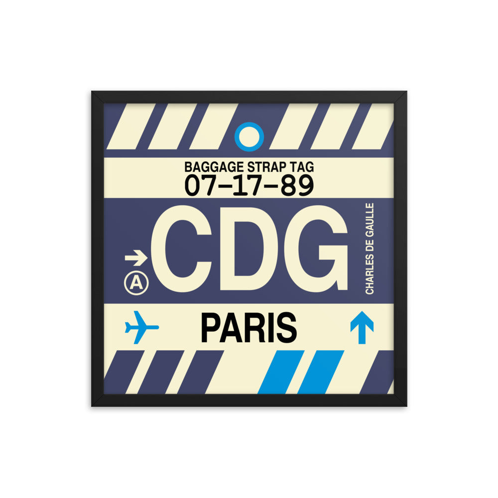 Travel-Themed Framed Print • CDG Paris Souvenir • YHM Designs - Image 05