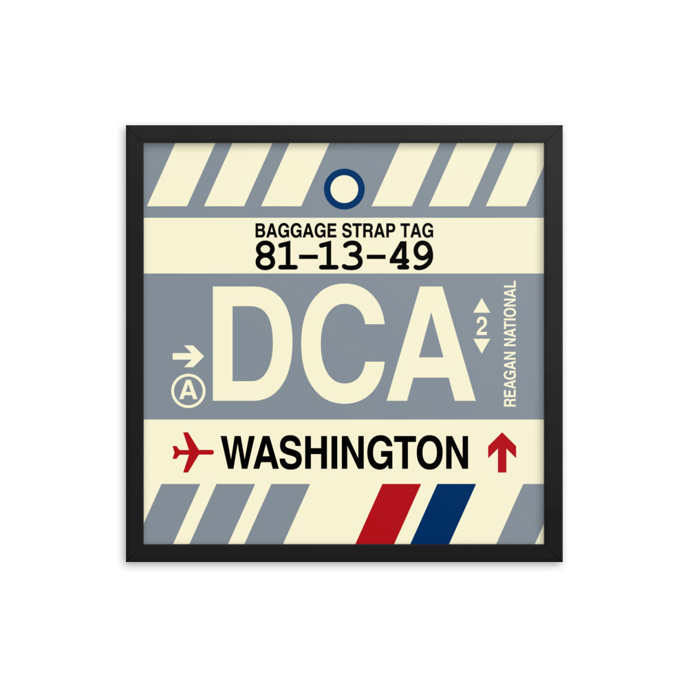 Travel-Themed Framed Print • DCA Washington • YHM Designs - Image 05