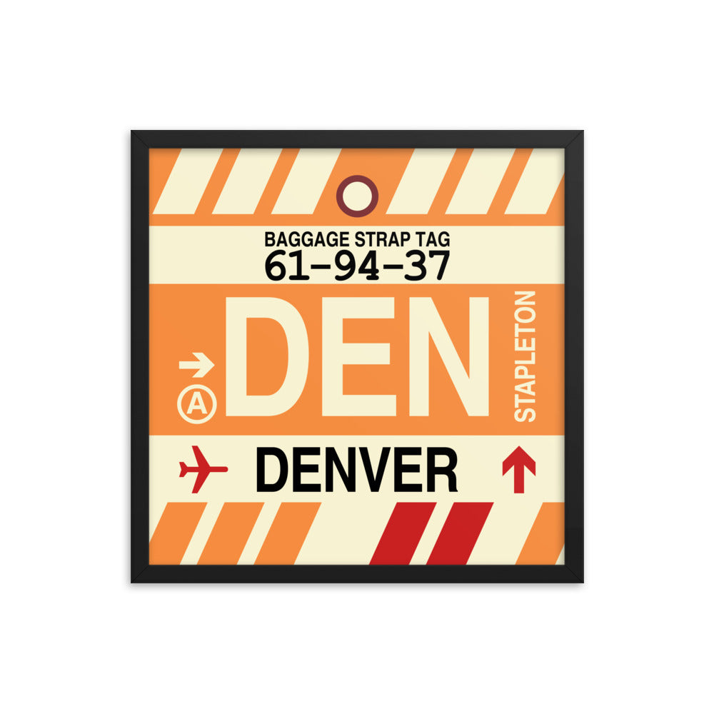 Travel-Themed Framed Print • DEN Denver • YHM Designs - Image 05