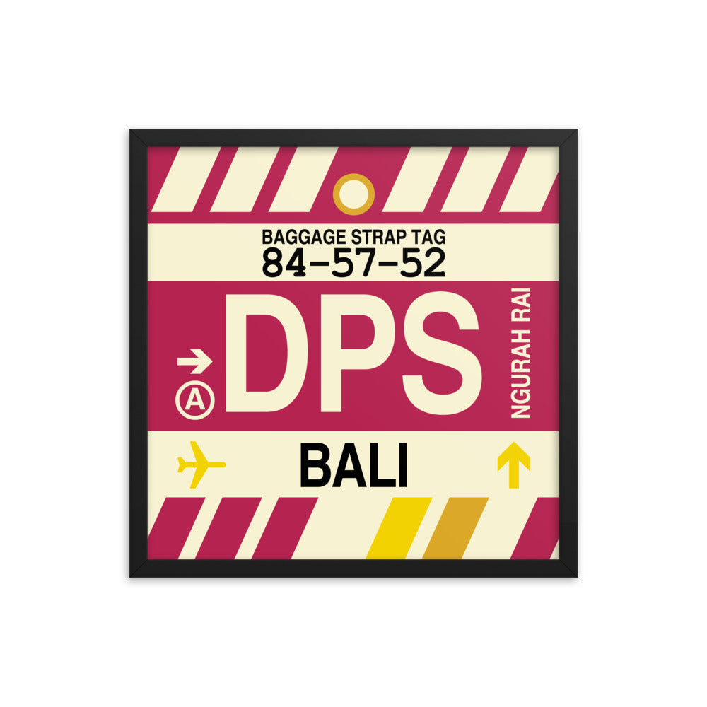 Travel-Themed Framed Print • DPS Bali Souvenir • YHM Designs - Image 05