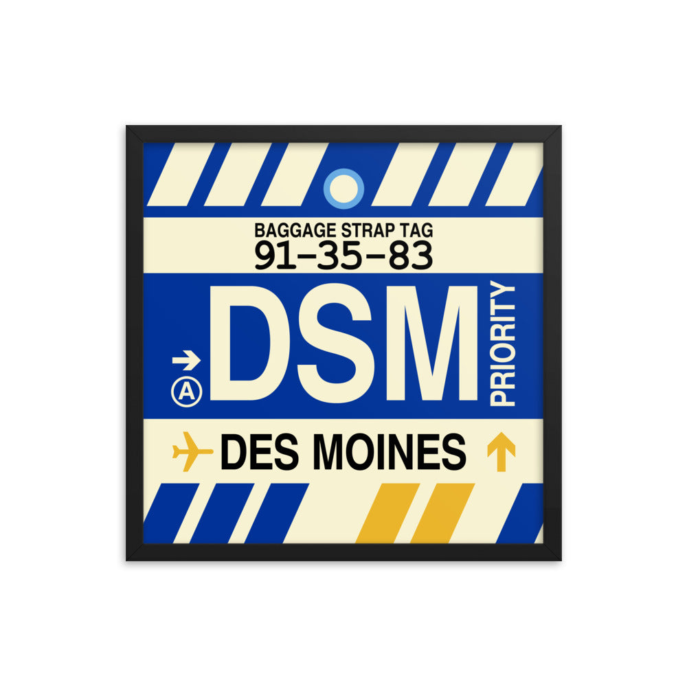 Travel-Themed Framed Print • DSM Des Moines • YHM Designs - Image 05