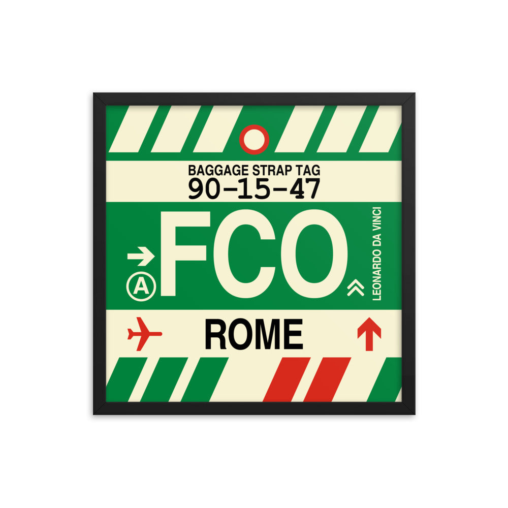 Travel-Themed Framed Print • FCO Rome • YHM Designs - Image 05