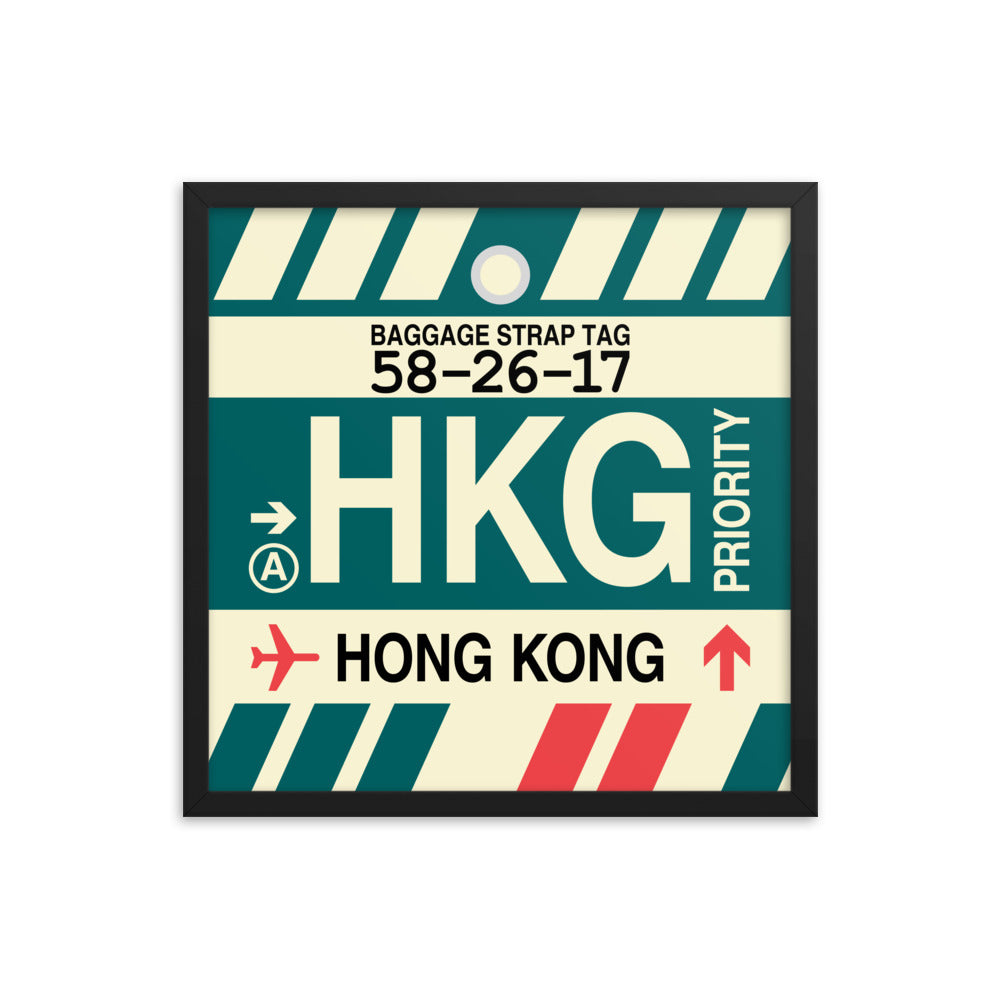 Travel-Themed Framed Print • HKG Hong Kong Souvenir • YHM Designs - Image 05