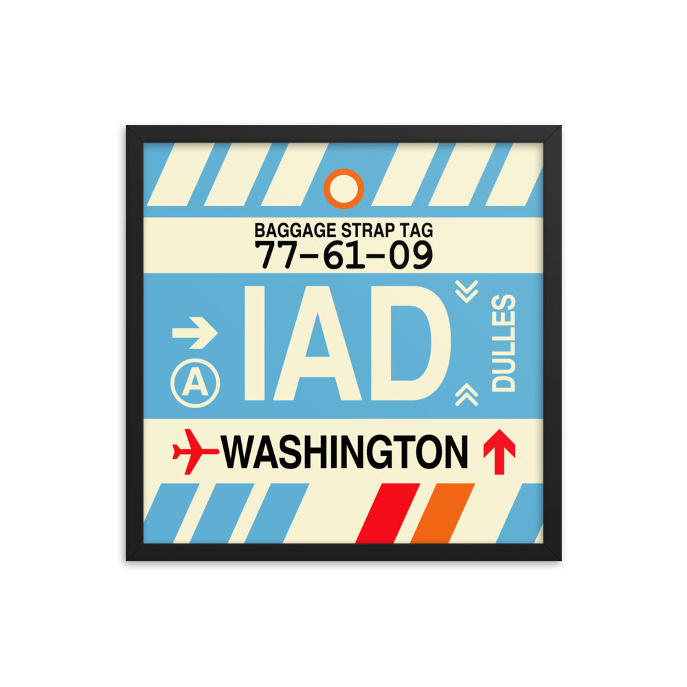 Travel-Themed Framed Print • IAD Washington Souvenir • YHM Designs - Image 05