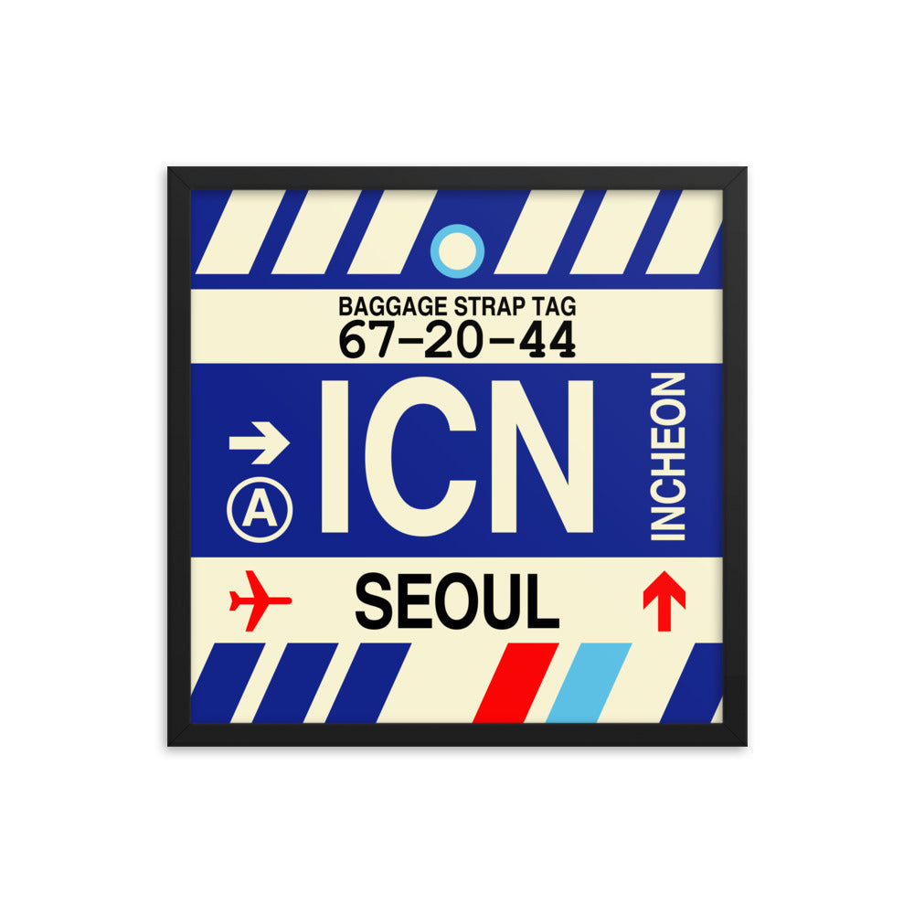 Travel-Themed Framed Print • ICN Seoul • YHM Designs - Image 05