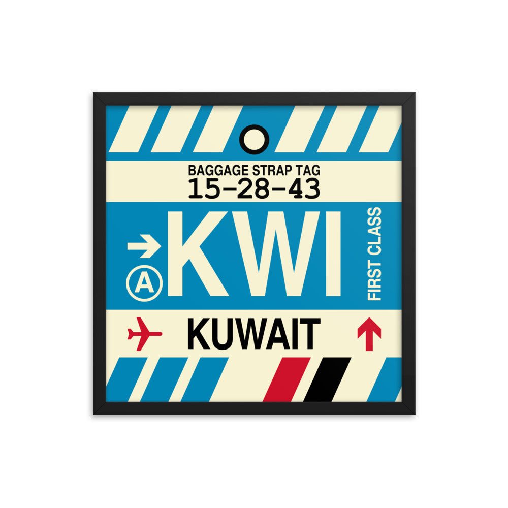 Travel-Themed Framed Print • KWI Kuwait City Souvenir • YHM Designs - Image 05