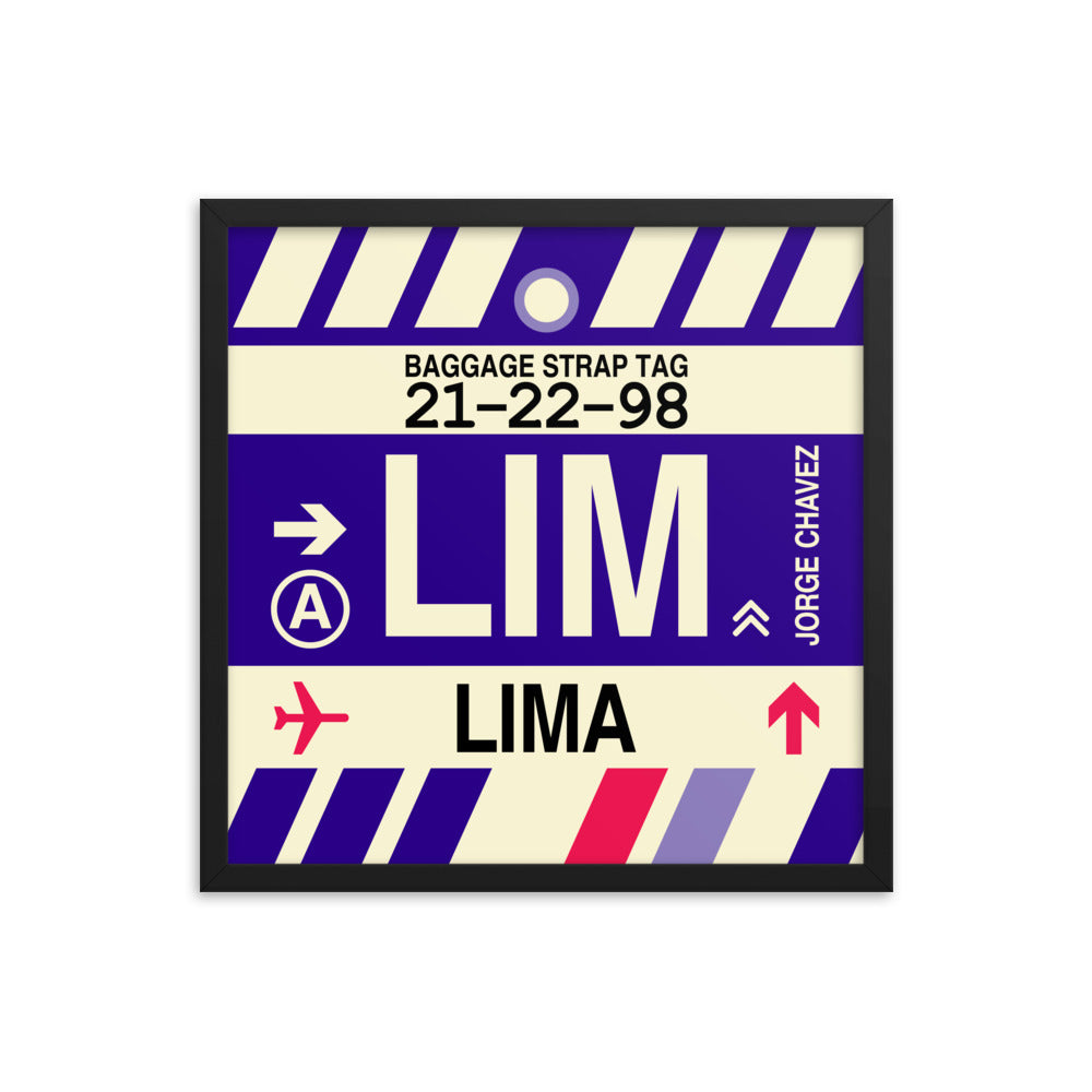 Travel-Themed Framed Print • LIM Lima • YHM Designs - Image 05