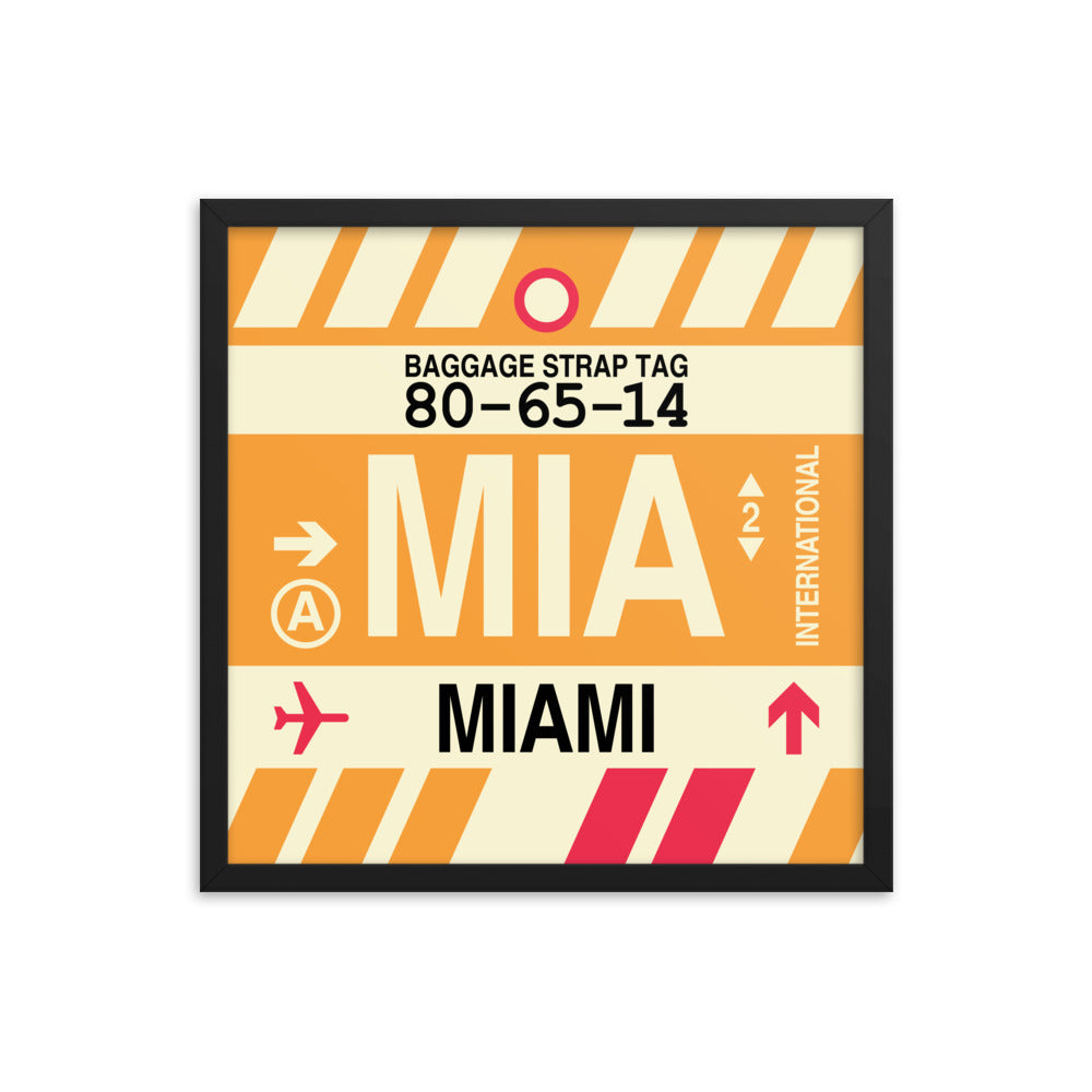 Travel-Themed Framed Print • MIA Miami • YHM Designs - Image 05