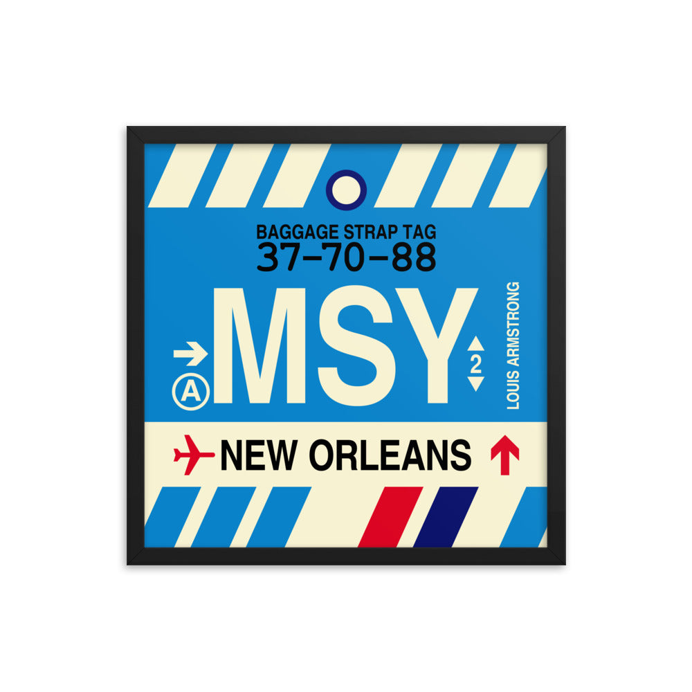 Travel-Themed Framed Print • MSY New Orleans • YHM Designs - Image 05
