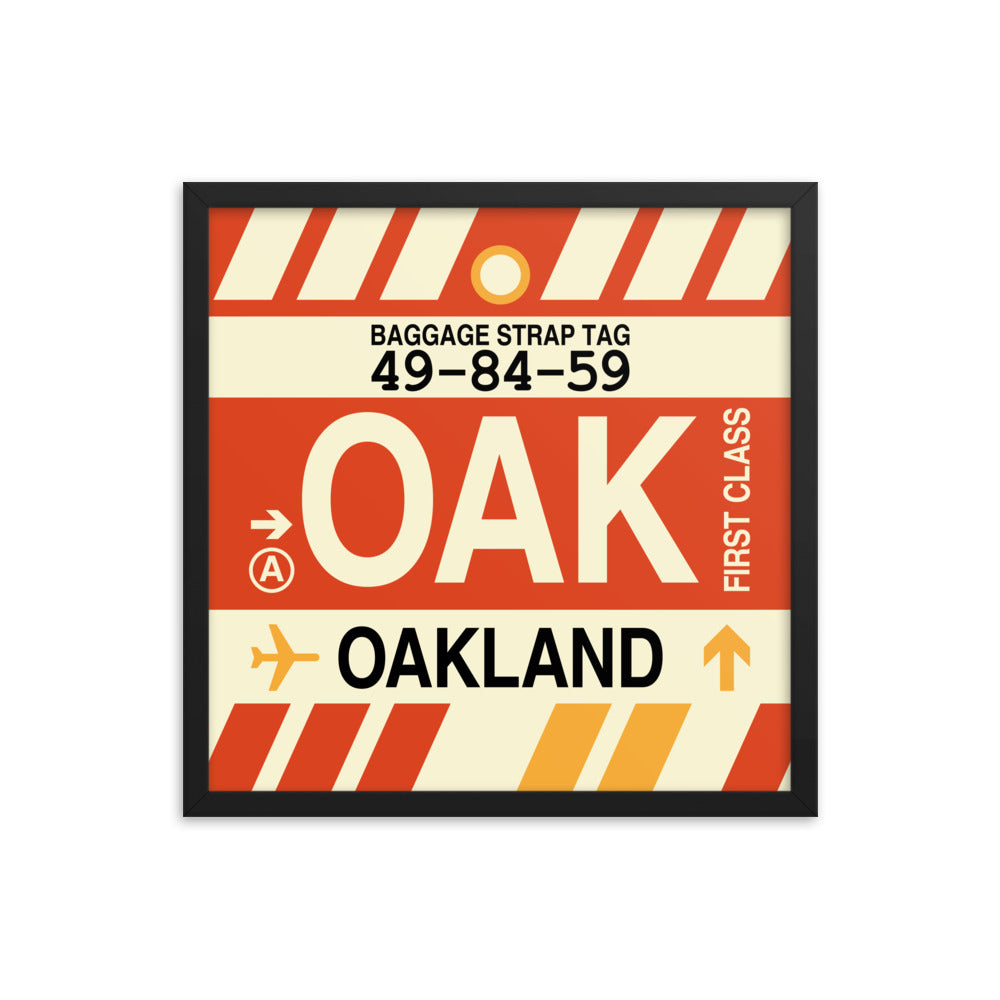 Travel-Themed Framed Print • OAK Oakland • YHM Designs - Image 05
