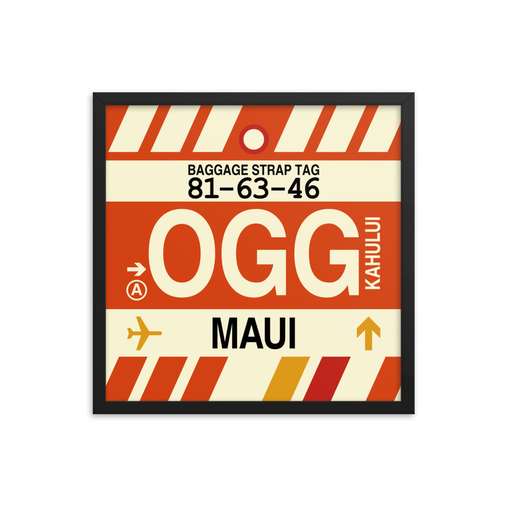Travel-Themed Framed Print • OGG Maui • YHM Designs - Image 05
